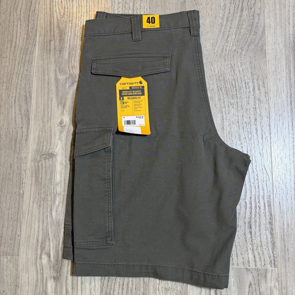 Carhartt‎ Shorts Men's 40 Olive Rugged Flex 11" Inseam Canvas Cargo Work New NWT